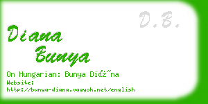 diana bunya business card